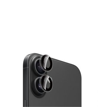 WE Lentilles de protection pour objectifs d'appareil photo iPhone 16/16 PLUS/17 transparent/noir (2 lentilles incluses)
