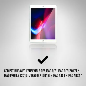 Protection d'écran iPad 9.7'' (2016 2017, 2018) Conception en verre trempé anti-rayures, anti-reflets