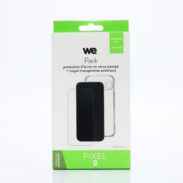 WE PACK verre trempé et coque de protection transparente GOOGLE PIXEL 9