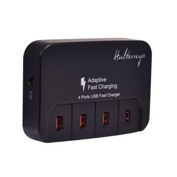 Chargeur secteur USB universel 4 ports ultra-rapides dont 2 ports Quick Charge 2.0 Noir