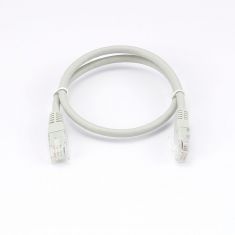 Câble RJ45 Male/Male droit CAT6A U/UTP - Longueur 0.50M - Gris - en sachet