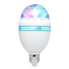 Nirvana Mini Lampe à LED Rouge, vert et bleu, 3W, Auto 3 LEDs avec effet rotatif E27, durée de vie 50000h, WE