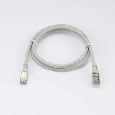 Câble RJ45 Male/Male droit CAT6 F/UTP - Longueur 1M - Gris - en sachet
