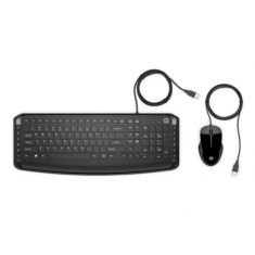 Clavier et souris filaire HP Pavilion 200 Noir clavier compact 12 raccourcis 3 LED souris brillante 16000 Dpi Fiable confort 9DF28AA