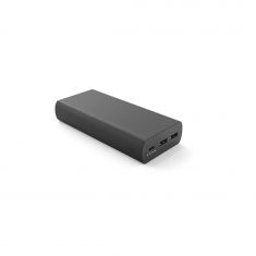 Batterie de secours 20000mAh 3 ports - 1 port USB-C + 2 ports USB A - 15W - câble USB/USB-C 20cm inclus - noir