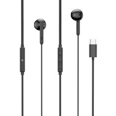 Ecouteurs filaire semi-intra avec boitier de contrôle, USB-C, 1,2m, noir