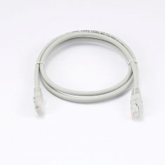 Câble RJ45 Male/Male droit CAT6A U/UTP - Longueur 1M - Gris - en sachet