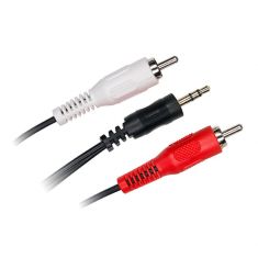 Câble Jack 3,5mm mâle/2RCA mâle 5m