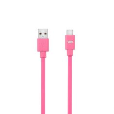 Câble USB-C mâle/USB A mâle plat 1 m - USB 3.1 gen 2 - fuchsia ne s'emmêle pas