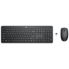 Clavier et souris sans fil HP230 Noir 2.4GHz Ensemble elegant, confortable et silencieux. Grande autonomie. Clavier gomme. Pave numerique 18H24AA