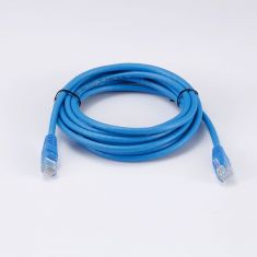 Câble RJ45 Male/Male droit CAT6A U/UTP - Longueur 3M - Bleu - en sachet