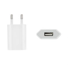 Chargeur secteur 1 USB 1A blanc design plat