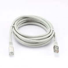 Câble RJ45 Male/Male droit CAT6A S/FTP - Longueur 3M - Gris - en sachet