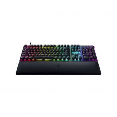 RAZER Huntsman V2 (Purple Switch)  - Clavier de jeu AZERTY - pratiquement Sans Latence - Switches Optiques Clicky, Touches en PBT Doubleshot, Repose-Poignet