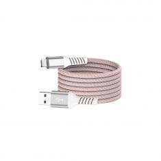 câble USB /Lightning magnétique, USB 2,0 - 5V/2,4A / 12W, 1mètre Rose