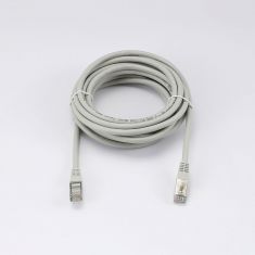 Câble RJ45 Male/Male droit CAT6 F/UTP - Longueur 5M - Gris - en sachet