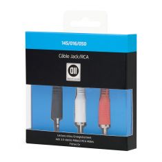 Câble Jack3,5mm mâle/2RCA mâle 50cm