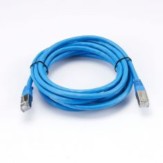 Câble RJ45 Male/Male droit CAT6A S/FTP - Longueur 3M - Bleu - en sachet