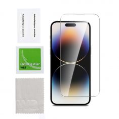 Verre trempé : Protection écran - dureté 9H (9 fois plus résistant) - anti-rayures - anti-bulles d'air - ultra-résistant - compatible pour IPHONE 15 PLUS