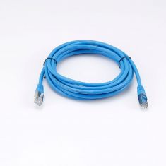 Câble RJ45 Male/Male droit CAT6 F/UTP - Longueur 3M - Bleu - en sachet