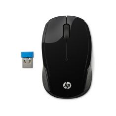 Souris sans fil HP 200 Noire, 1er prix, Forme Galbée, Résolution capteur 1000 dpi, 2 piles AAA X6W31AA 