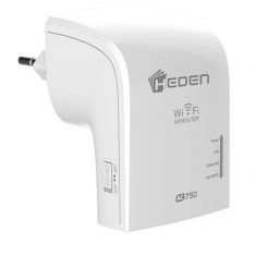 Répéteur Wifi HEDEN AC750 dual band 2.4Ghz / 5GHz 2 ports RJ45 blanc