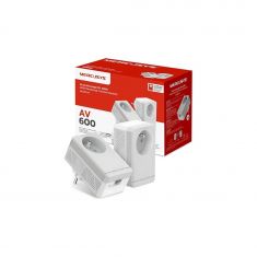 Kit CPL Gigabit AV600 avec prise intégrée type F (lot de 2) Vitesse 600Mbps |MSE1060 couleur Blanc 