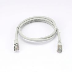 Câble RJ45 Male/Male droit CAT6A S/FTP - Longueur 1M - Gris - en sachet
