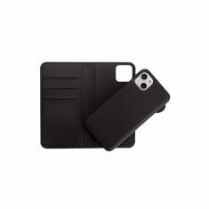 Etui folio CLASSIQUE Noir: Avec fenêtre - anti-chocs - léger - ultra-fin - fonction support - accès caméra - compatible pour iPhone 13