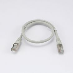 Câble RJ45 Male/Male droit CAT6 F/UTP - Longueur 0.50M - Gris - en sachet