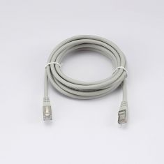 Câble RJ45 Male/Male droit CAT6 F/UTP - Longueur 3M - Gris - en sachet