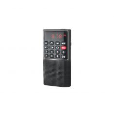 RADIO DE POCHE rechargeable FM, lecteur de carte micro SD RMS 3W, prise casque Noir