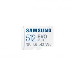 CARTE MEMOIRE SAMSUNG 512G MICRO SD EVO PLUS 2024 avec adaptateur SD classe 10 MB-MC512SA/EU