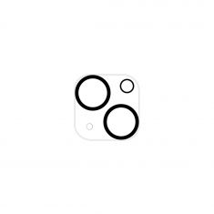 Protection d'objectifs transparent pour appareil photo - socle en acrylique - lentille caméra en verre trempé - fixation adhesive - compatible pour iPhone 13