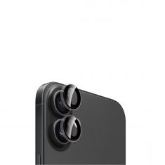 WE Lentilles de protection pour objectifs d'appareil photo iPhone 16/16 PLUS transparent/noir (2 lentilles incluses)