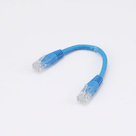 Câble RJ45 Male/Male droit CAT6A U/UTP - Longueur 0.15M - Bleu - en sachet