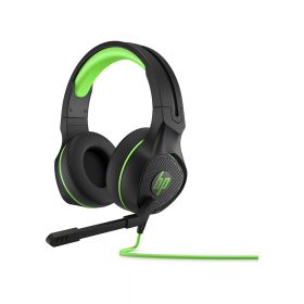 Casque de jeu Stereo HP Pavilion Gaming 400 Noir/vert Basses profondes aigus precis, coussinet doux similicuir, commandes intégrées au câble ***