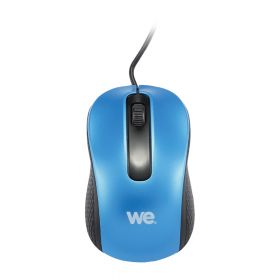 Souris filaire WE 1200DPI , USB, longeur câble 1.5m finition métalliq bleue