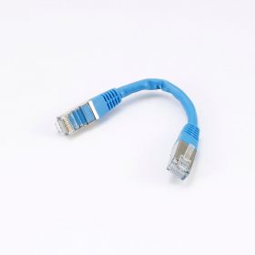 Câble RJ45 Male/Male droit CAT6 F/UTP - Longueur 0.15M - Bleu - en sachet