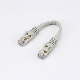 Câble RJ45 Male/Male droit CAT7 S/FTP - Longueur 0.15M - Gris - en sachet