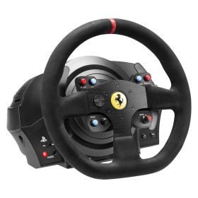 THRUSTMASTER T300 Ferrari Intégral en Alcantara Volant Moteur Brushles Technologie HEART + pédalier PC/PS5/PS4/PS3