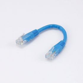 Câble RJ45 Male/Male droit CAT6 U/UTP - Longueur 0.15M - Bleu - en sachet